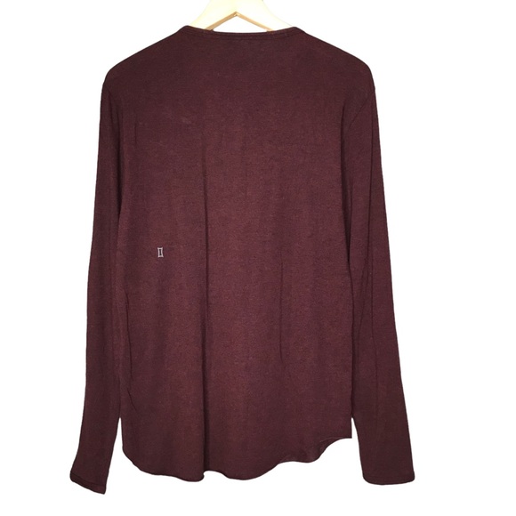 Kit and Ace Performance Henley Shirt Top Size Soft Comfort Burgundy Men's XS - Picture 6 of 12
